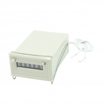 CSK6-CKW AC 220V 6 Digits 2 White Wire Lockable Electronmagnetic Counter