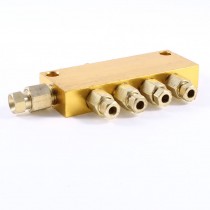 Pneumatic 4 Ways Brass Adjustable Oil Distributor Manifold Block Valve