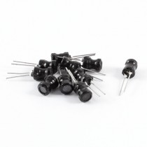 10pcs 2 Leads 10uH 6x8 6mm x 8mm Radial Leaded Power Inductors