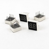 5 Pcs Common Anode 10 Pin 2 Bit 7 Segment 0.3" Red LED Display Digital Tube