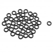 50 Pcs Black Nitrile Rubber O Ring Grommets Seal 7mm x 13mm x 3mm