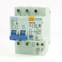 35mm DIN Rail Mounting 2P Residual Current Circuit Breaker 400VAC 40A