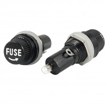 2 Pcs 5 x 20mm Panel Mounting Locking Nut Fuse Holder