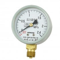 -0.1-2.4 MPa Round Dial Pressure Vacuum Compound Gauge