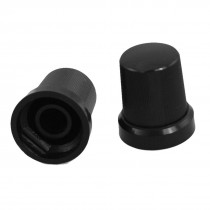 Black 13mm Top Dia 6mm Shaft Potentiometer Volume Control Knobs 5 Pcs