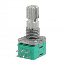 15/64" Split Shaft 10K ohm 80mW Carbon Single Turn Axial Potentiometer