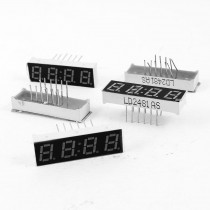 5 Pcs Common Cathode 12 Pin 4 Bit 7 Segment 0.28" Red LED Display Digital Tube
