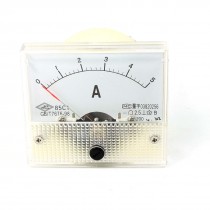 DC 0-5A Clear Cover Dial Analog Panel Ammeter Gauge