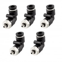 M5 Tread to 6mm Quick Connector Elbow One Touch Connector 5 Pcs