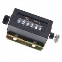 D94-S 6 Digits Resettable Rotary Knob Pull Design Counter Black