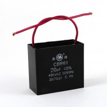 CBB61 450VAC 20uF 5% Red Wire Electric Motor Capacitor