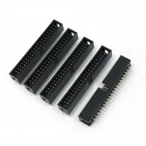 Dual Rows 2 54mm Pitch 40pins Straight IDC Pin Headers 5 Pcs