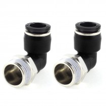 3 8" PT Thread to 10mm Right Angle One Touch Quick Adapter Connector 2 Pcs