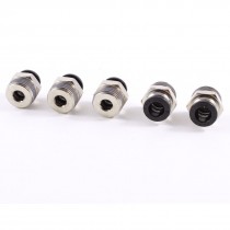 5 Pcs 3 8" PT Male Thread 8mm Push in Joint Pneumatic Connector Quick Fitting