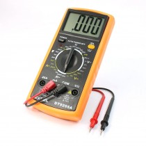 DT9205A LCD Display Ammeter Voltmeter Ohmmeter Capacimeter Multitester w Lead