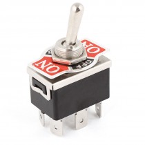 AC 250V/10A 125V/15A DPDT 3 Position ON/OFF/ON 6 Pins Toggle Switch Replacement