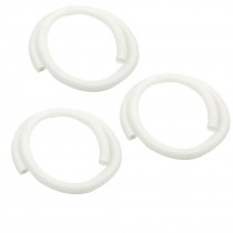 23mm x 25mm x 1.2m White Wave Type Flame Retardant Corrugated Hose Pipe 3pcs
