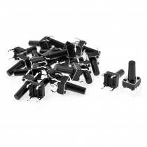 20 x Black Push Button Momentary Tactile Tact Switch 6 x 6 x 16mm