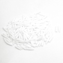 200 Pcs White Pointed Ended 2.5cm Long Hot Nylon Extruded Rod