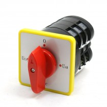 LW5D-16 YH3/3 500VAC 16A 12 Screw Terminals Changeover Cam Rotary Switch Red