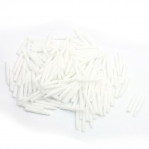 200 Pcs White Cylinder Shape Hollow Extruded Bar Rod 4.5cm Length