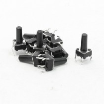 10 Pcs 6x6x12mm 4 Pins DIP PCB Momentary Tactile Tact Push Button Switch