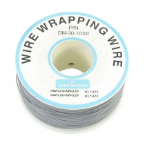 P/N DM-30-1000 Gray Insulated PVC Coated 30AWG Wire Wrapping Wires Reel 820Ft