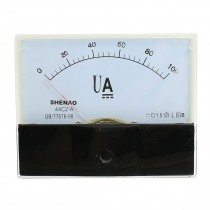 100mm x 80mm Rectangular DC 0-100uA Analog Panel Meter Ammeter 44C2-A