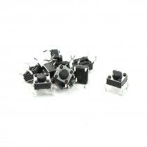 10 Pcs 6x6x4.3mm 4 Pins DIP PCB Momentary Tactile Tact Push Button Switch