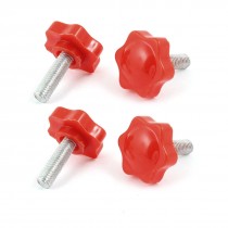 4 Pcs Replacement M8 x 25mm Thread Hexagonal Clamping Knob 32mm Dia