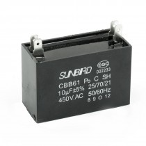 CBB61 10uF 5% 450V AC Polypropylene Film 4 Pin Terminal Motor Capacitor