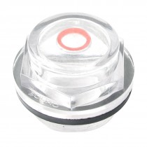 35mm Thread Diameter Air Compressor Liquid Sight Glass Clear Black