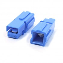 Blue Plastic Housing Aluminum Plated Battery Connector 600V 75A