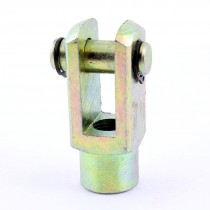 1/4" PT Female to 1/2" PT Male Thread Cylinder Rod Clevis End Brass Tone