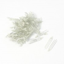 100 Pcs 3mm Red Yellow LED 3 Pins Connecting Light Emitting Diodes