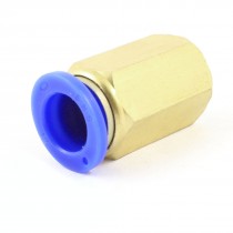 Pneumatic 12mm Dia Hole Tube to 10mm Female Threaded Push in Quick Fittings