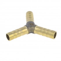 Pneumatic Brass Y Typed 3 Ways 8mm to 8mm Quick Connector Adapter Joint