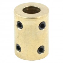 8mm Shaft Rigid Motor Wheel Coupling Coupler Copper Casing w Tight Screws