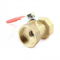 19mm x 19mm Female Thread Air Compressor Ball Valve Brass Tone