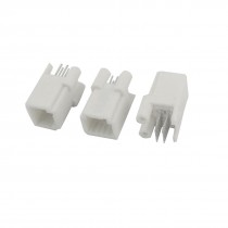 3pcs White Two Rows 8 Pins 2.54mm Pitch PCB Board Socket Headers