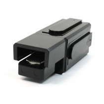 Black Plastic Housing Aluminum Plated 2.3cm Dia Holes Power Connector 180A 600V