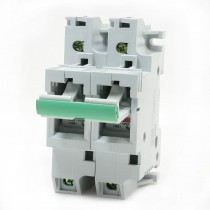 35mm DIN Rail Overload Protection 2P 14mm x 51mm Fuse Holder