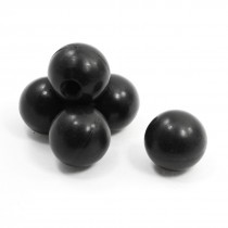5pcs Black Arcade Game Machine Threaded Ball Handle Knob 40mm x 10mm