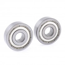 2 Pcs 10mm x 30mm x 9mm Metal Sealed Single Row Deep Groove Ball Bearing 62002