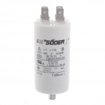 AC 450V 50/60Hz 6uF Washing Machine Non Polar Polypropylene Film Capacitor