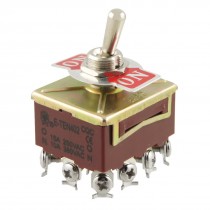 AC 15A/250V 10A/380V 12 Screw Terminals On/On 4PDT Toggle Switch