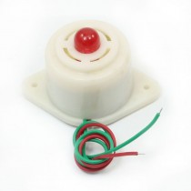 DC 12V 2 Wire Industrial Red LED Flashing Alarm Buzzer 100dB BJ-3