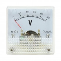 DC 0-100V Dial Panel Meter 91C4 Voltmeter Class 2.5 Accuracy