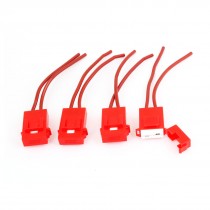 Auto Vehicle Sound Audio Inline ATC Blade Fuse Holder Red 4 Pcs