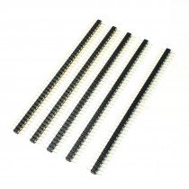 2.54mm Pitch 40 Pins Male End Straight Mounting Angle IC Socket Connector 5 Pcs